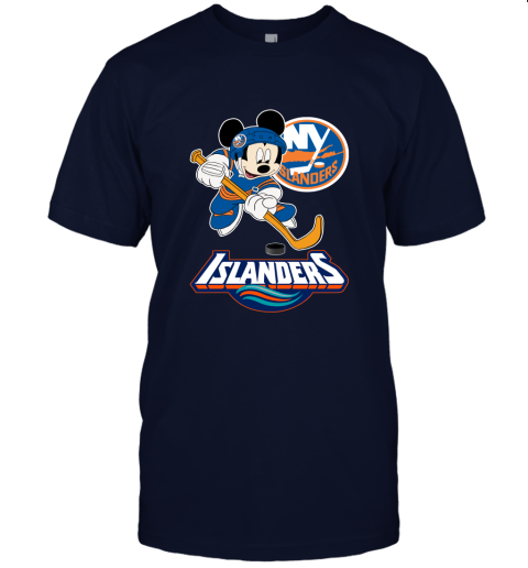 NHL Hockey Mickey Mouse Team New York Islanders Unisex Jersey Tee