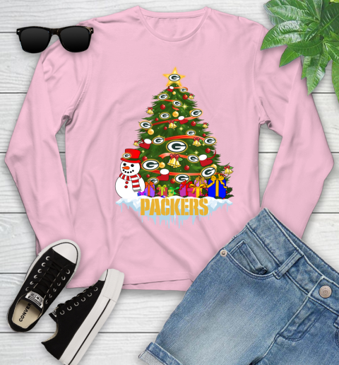 Green Bay Packers Merry Christmas NFL Football Sports Youth Long Sleeve 10