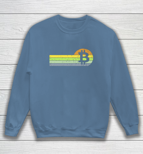 Bitcoin BTC Vintage Sunset Crypto Cryptocurrency Blockchain Sweatshirt 6