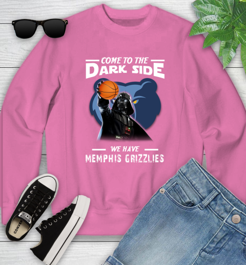 NBA Come To The Dark Side We Have Memphis Grizzlies Star Wars Darth Vader Basketball Youth Sweatshirt 6