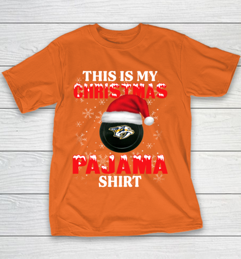 Nashville Predators This Is My Christmas Pajama Shirt NHL Youth T-Shirt 4