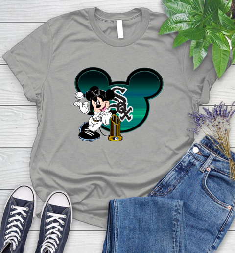 MLB Chicago White Sox The Commissioner's Trophy Mickey Mouse Disney Women's T-Shirt 10