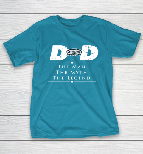 San Antonio Spurs NBA Basketball Dad The Man The Myth The Legend T-Shirt 7