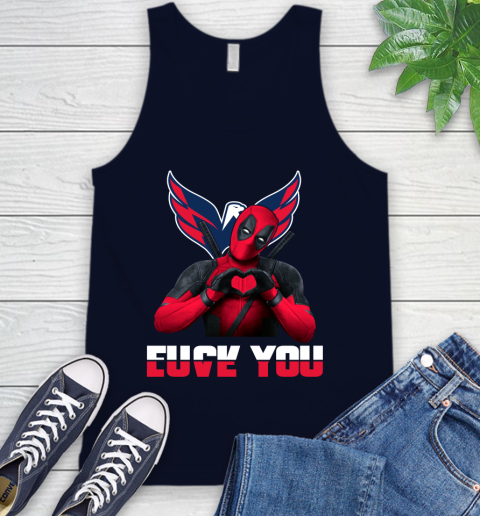 NHL Washington Capitals Deadpool Love You Fuck You Hockey Sports Tank Top 2