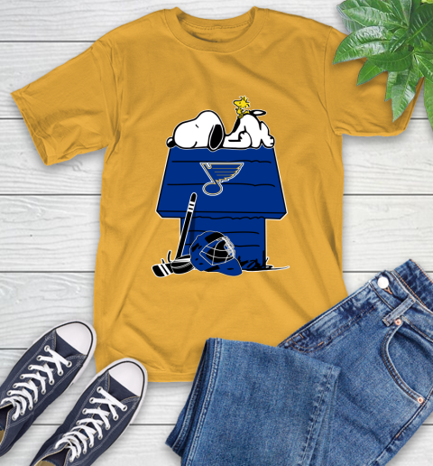 St.Louis Blues NHL Hockey Snoopy Woodstock The Peanuts Movie T-Shirt 3