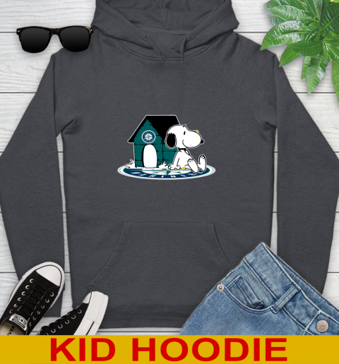 MLB Baseball Seattle Mariners Snoopy The Peanuts Movie Shirt Youth Hoodie 9