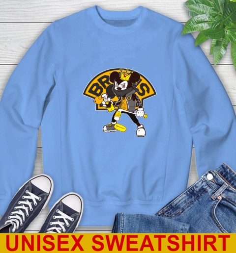 Boston Bruins NHL Hockey Mickey Peace Sign Sports Sweatshirt 11