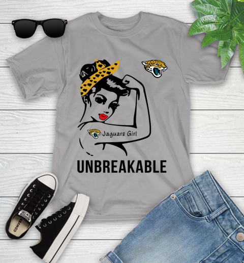 NFL Jacksonville Jaguars Girl Unbreakable Football Sports Youth T-Shirt 2