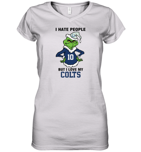 I Hate People But I Love My Colts Indianapolis Colts NFL Teams Women's V-Neck T-Shirt