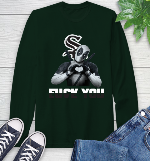 MLB Chicago White Sox Deadpool Love You Fuck You Baseball Sports Long Sleeve T-Shirt 7