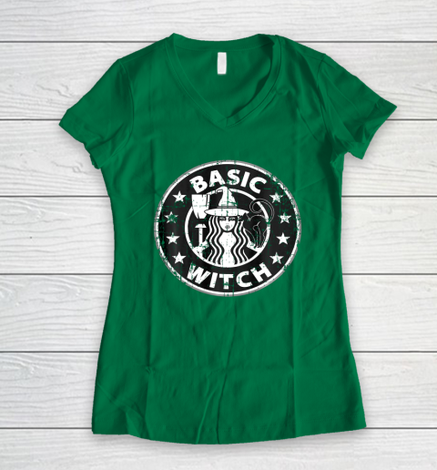 Basic Witch Halloween Vintage Style T Shirt T Shirt.3YSOT0UPCK Women's V-Neck T-Shirt 5