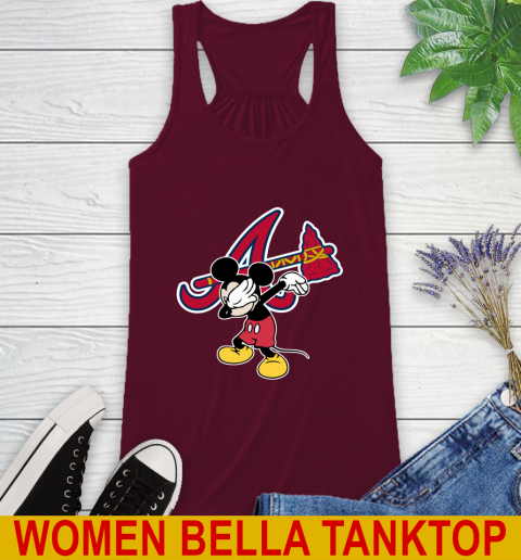 Atlanta Braves MLB Baseball Dabbing Mickey Disney Sports Racerback Tank 3