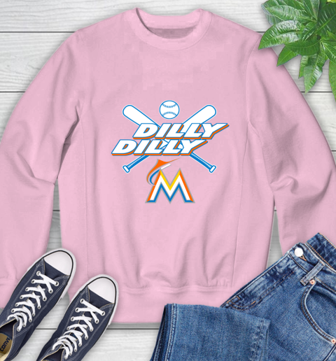 MLB Miami Marlins Dilly Dilly Baseball Sports Sweatshirt 9