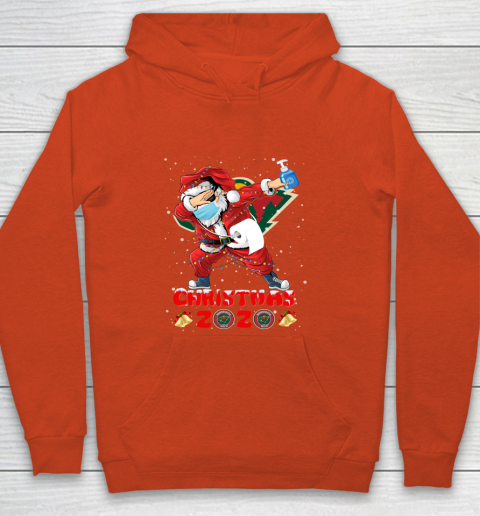 Minnesota Wild Funny Santa Claus Dabbing Christmas 2020 NHL Youth Hoodie 3