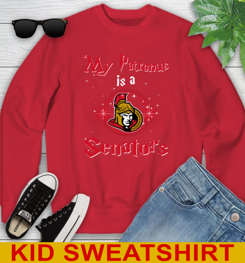 NHL Hockey Harry Potter My Patronus Is A Ottawa Senators Youth Sweatshirt 7