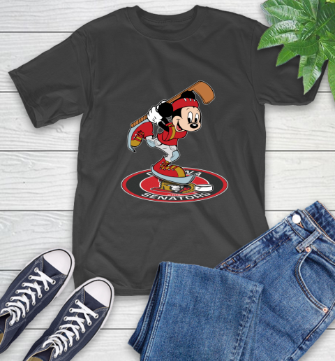 NHL Hockey Ottawa Senator Cheerful Mickey Disney Shirt T-Shirt