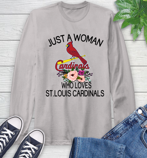 MLB Just A Woman Who Loves St.Louis Cardinals Baseball Sports Long Sleeve T-Shirt 11