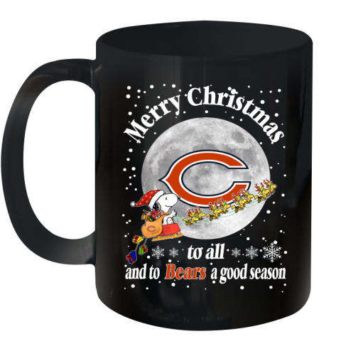 Chicago Bears Merry Christmas To All And To Bears A Good Season NFL Football Sports Ceramic Mug 11oz