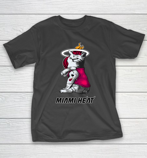 NBA Basketball My Cat Loves Miami Heat T-Shirt