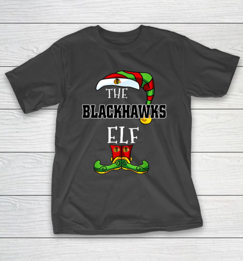 Chicago Blackhawks Christmas ELF Funny NHL T-Shirt