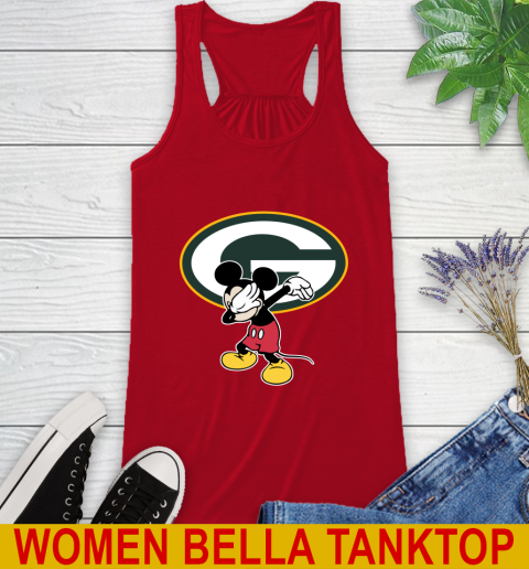 Green Bay Packers NFL Football Dabbing Mickey Disney Sports Racerback Tank 6