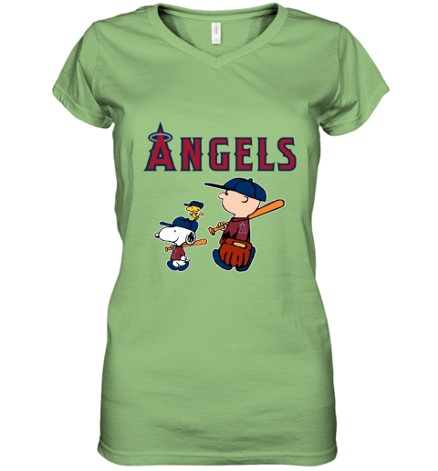 MLB Los Angeles Angels Women's Short Sleeve Team Color Graphic Tee