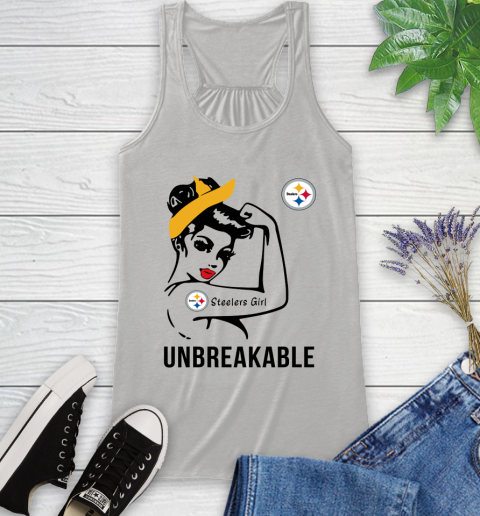 NFL Pittsburgh Steelers Girl Unbreakable Football Sports Racerback Tank