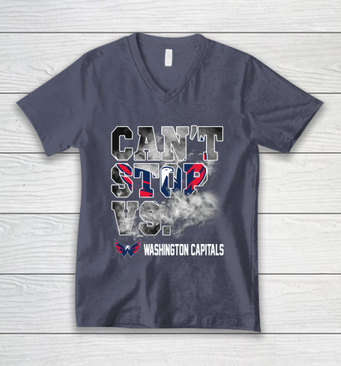 NHL Washington Capitals Hockey Can't Stop Vs V-Neck T-Shirt 7