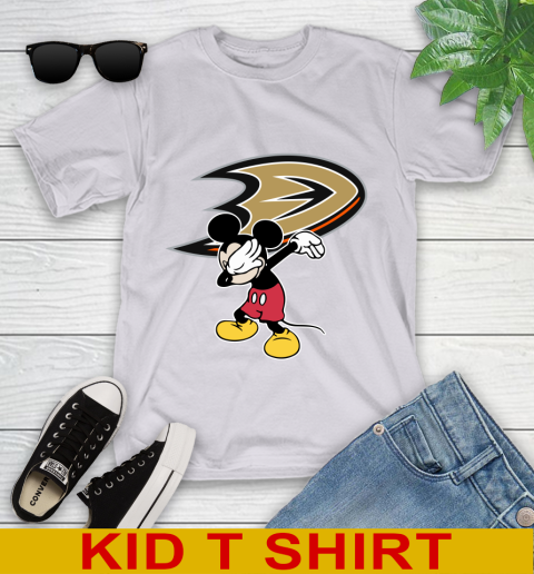 Anaheim Ducks NHL Hockey Dabbing Mickey Disney Sports Youth T-Shirt 5