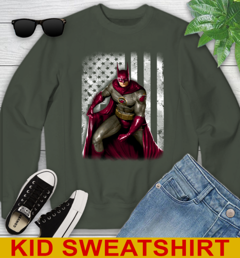 Miami Heat NBA Basketball Batman DC American Flag Shirt Youth Sweatshirt 8
