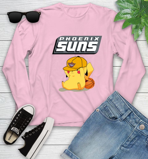 NBA Pikachu Basketball Sports Phoenix Suns Youth Long Sleeve 10