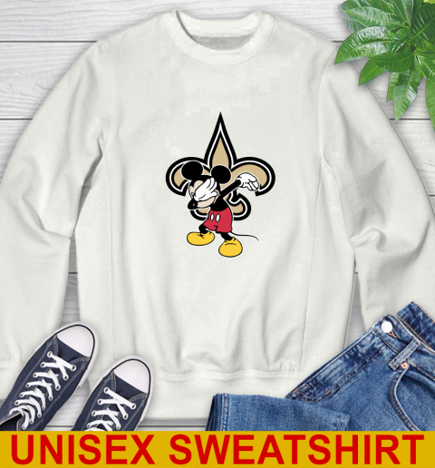New Orleans Saints NFL Football Dabbing Mickey Disney Sports Sweatshirt