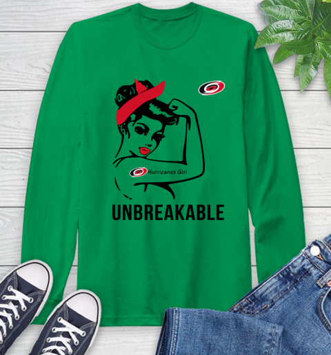 NHL Carolina Hurricanes Girl Unbreakable Hockey Sports Long Sleeve T-Shirt 5