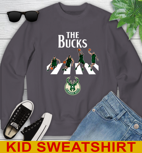 NBA Basketball Milwaukee Bucks The Beatles Rock Band Shirt Youth Sweatshirt 5