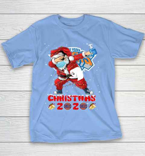 New York Knicks Funny Santa Claus Dabbing Christmas 2020 NBA Youth T-Shirt 8