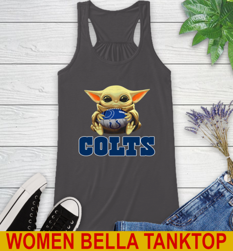 NFL Football Indianapolis Colts Baby Yoda Star Wars Shirt Racerback Tank 12