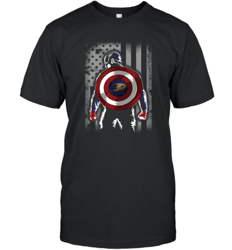 NHL Anaheim Ducks Captain America Marvel Flag Hockey Sports