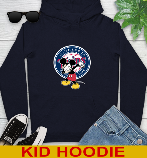 Minnesota Twins MLB Baseball Dabbing Mickey Disney Sports Youth Hoodie 4