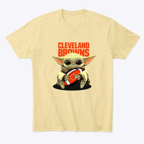 8sui baby yoda loves the cleveland browns classic t shirt 2 front yellow haze