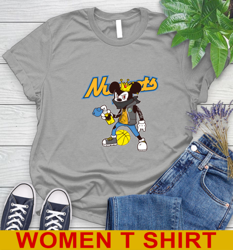 Denver Nuggets NBA Basketball Mickey Peace Sign Sports Women's T-Shirt 11