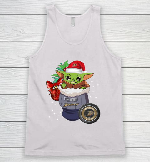 Anaheim Ducks Christmas Baby Yoda Star Wars Funny Happy NHL Tank Top 2