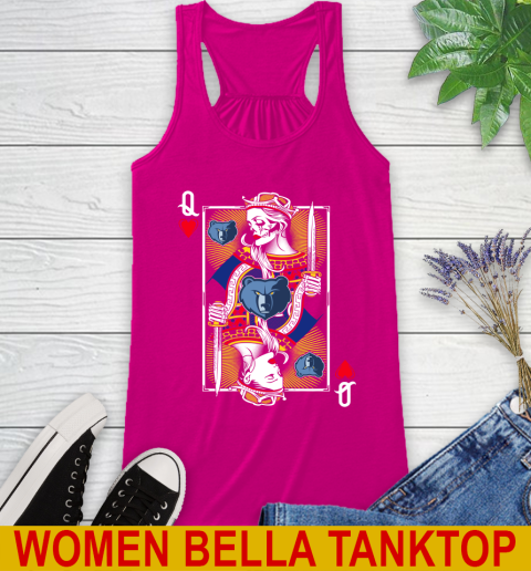 NBA Basketball Memphis Grizzlies The Queen Of Hearts Card Shirt Racerback Tank 6