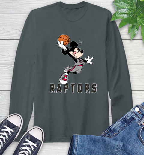 NBA Basketball Toronto Raptors Cheerful Mickey Mouse Shirt Long Sleeve T-Shirt 7