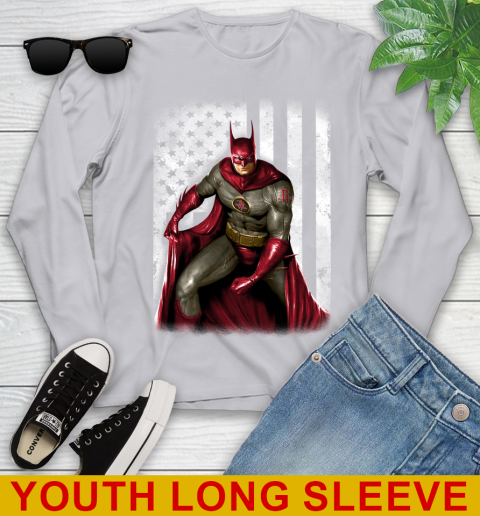 Houston Rockets NBA Basketball Batman DC American Flag Shirt Youth Long Sleeve - Image 6