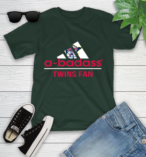 MLB A Badass Minnesota Twins Fan Adidas Baseball Sports Youth T-Shirt 5
