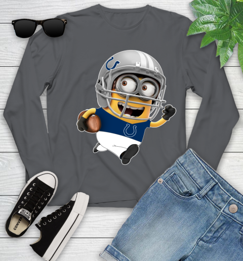 NFL Indianapolis Colts Minions Disney Football Sports Youth Long Sleeve 8