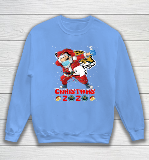 Jacksonville Jaguars Funny Santa Claus Dabbing Christmas 2020 NFL Sweatshirt 8