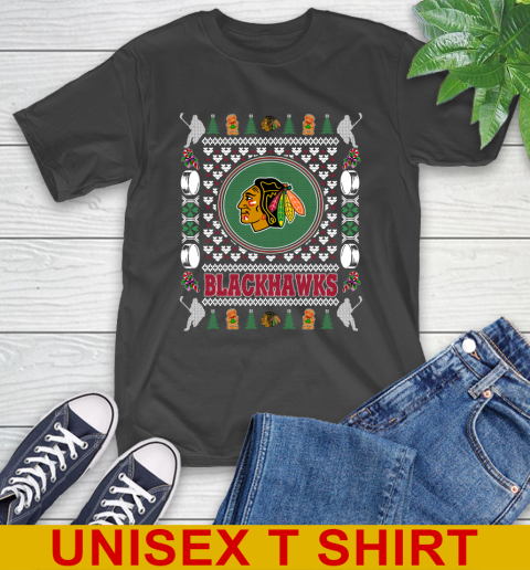 Chicago Blackhawks Merry Christmas NHL Hockey Loyal Fan T-Shirt