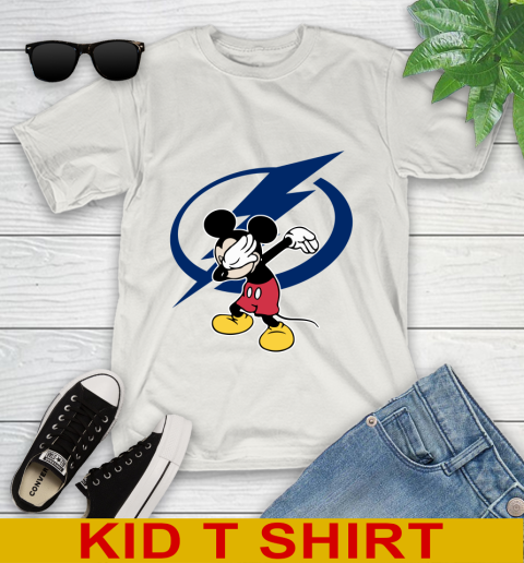 Tampa Bay Lightning NHL Hockey Dabbing Mickey Disney Sports Youth T-Shirt 12