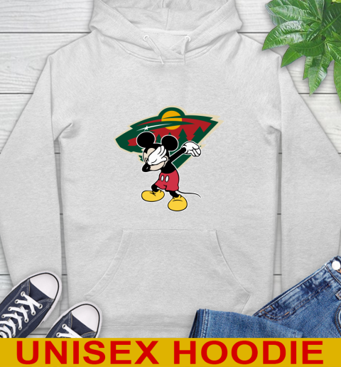 Minnesota Wild NHL Hockey Dabbing Mickey Disney Sports Hoodie
